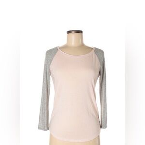 American Eagle Outfitters Pink and Gray Long Sleeve Tee